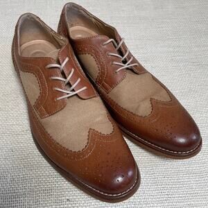 Bass Leather and Canvas oxford tie-ups, Dress,‎ casual, Exc Cond, Men's 12 M